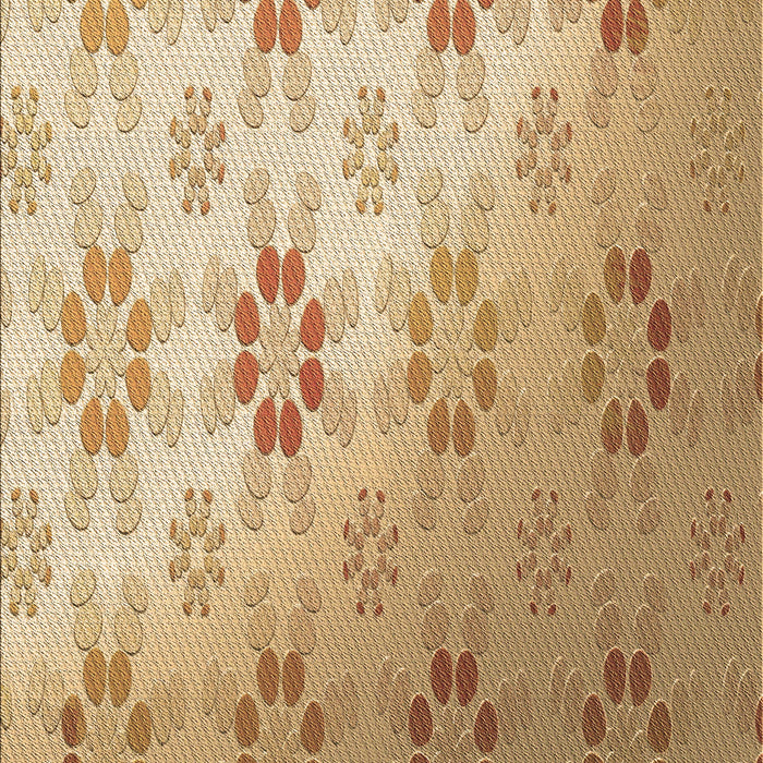 Machine Washable Transitional Yellow Rug, wshpat3903brn