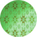 Square Patterned Green Rug, pat3903grn