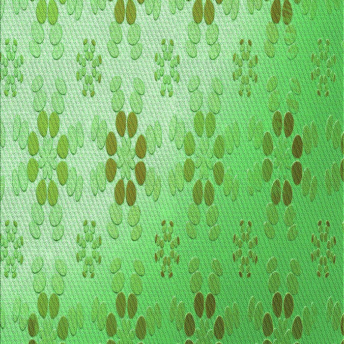 Patterned Green Rug, pat3903grn