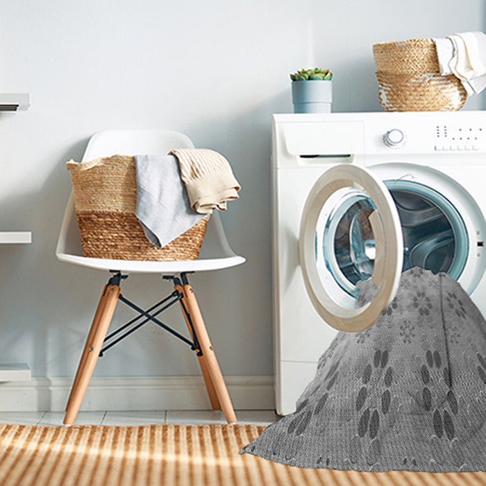 Machine Washable Transitional Gray Rug in a Washing Machine, wshpat3903gry