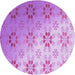 Square Patterned Pastel Purple Pink Rug, pat3903pur