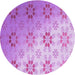 Square Machine Washable Transitional Pastel Purple Pink Rug in a Living Room, wshpat3903pur