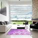 Machine Washable Transitional Pastel Purple Pink Rug in a Kitchen, wshpat3903pur