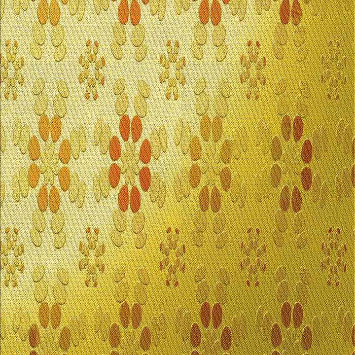 Machine Washable Transitional Bright Gold Yellow Rug, wshpat3903yw