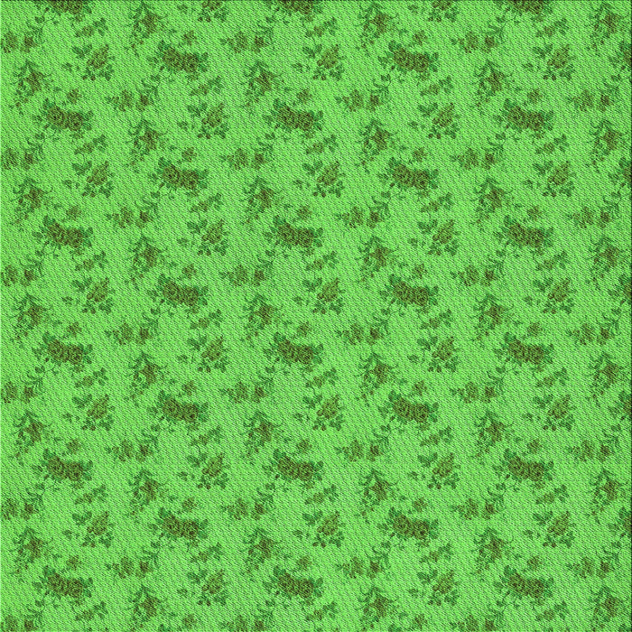 Round Patterned Emerald Green Rug, pat3904grn