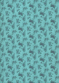 Machine Washable Transitional Deep-Sea Green Rug, wshpat3904lblu