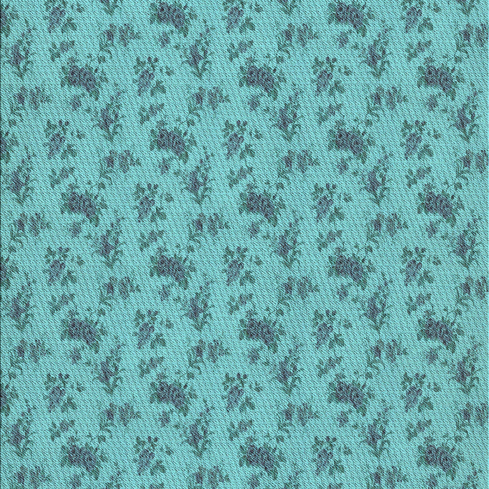 Machine Washable Transitional Deep-Sea Green Rug, wshpat3904lblu