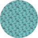 Square Machine Washable Transitional Deep-Sea Green Rug in a Living Room, wshpat3904lblu