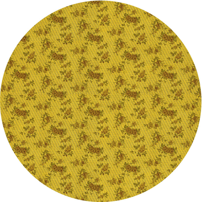 Square Patterned Deep Yellow Rug, pat3904yw