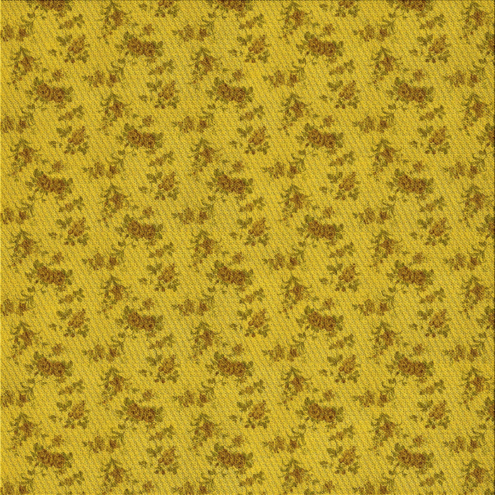 Round Machine Washable Transitional Deep Yellow Rug, wshpat3904yw