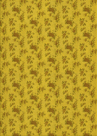 Machine Washable Transitional Deep Yellow Rug, wshpat3904yw