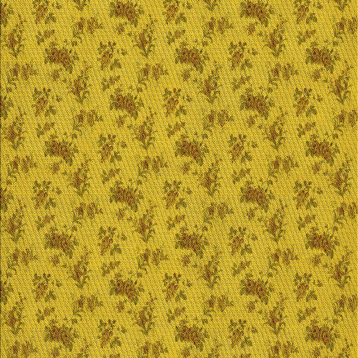 Machine Washable Transitional Deep Yellow Rug, wshpat3904yw