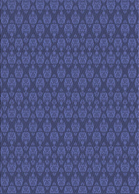 Machine Washable Transitional Blue Rug, wshpat3905blu