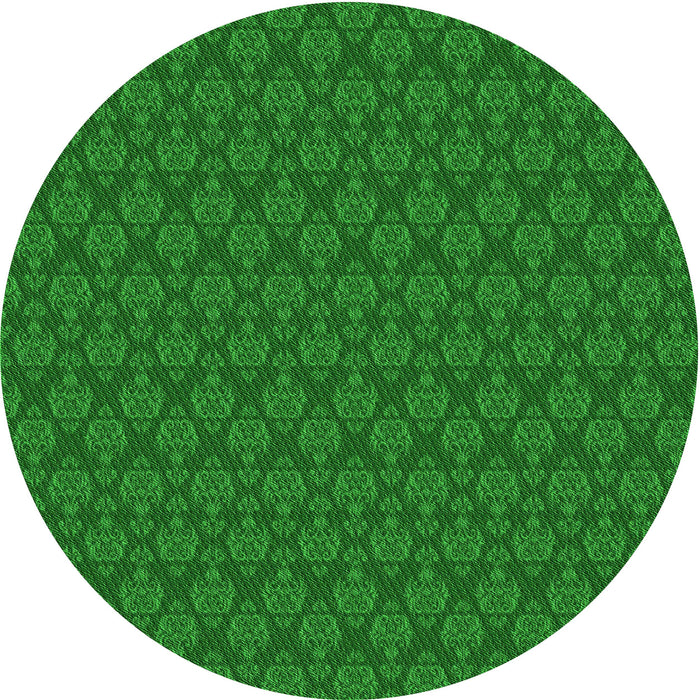 Square Patterned Green Rug, pat3905grn