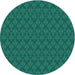 Square Patterned Medium Teal Green Rug, pat3905lblu