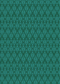 Machine Washable Transitional Medium Teal Green Rug, wshpat3905lblu