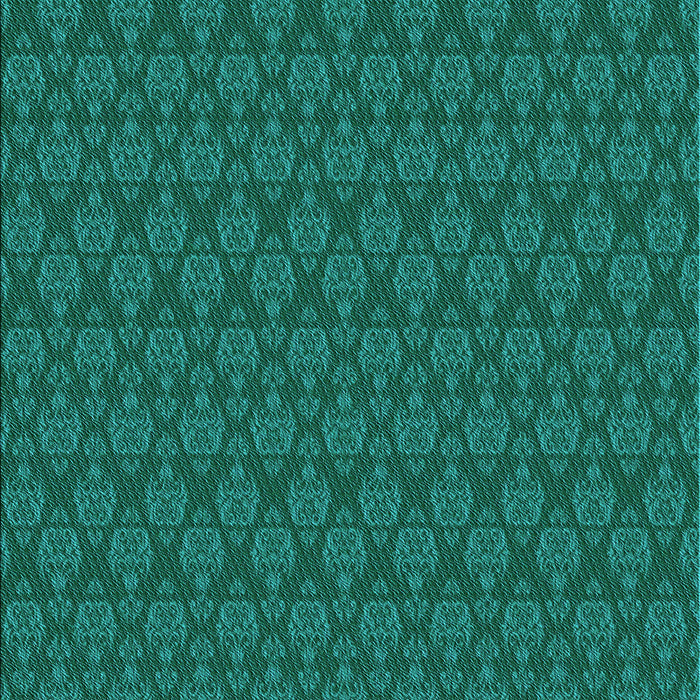Machine Washable Transitional Medium Teal Green Rug, wshpat3905lblu