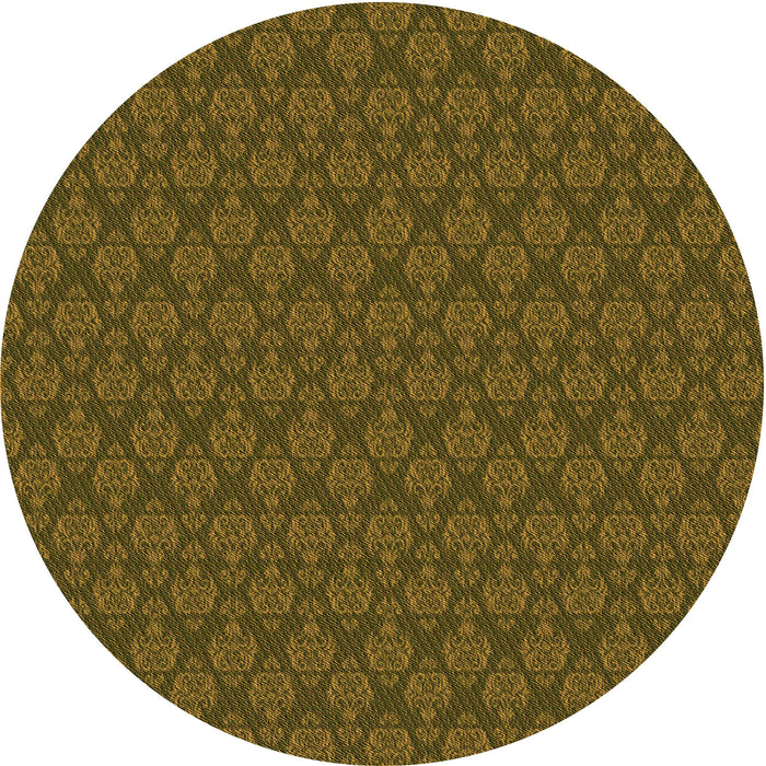 Square Patterned Bakers Brown Rug, pat3905org