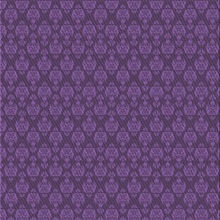 Round Patterned Purple Rug, pat3905pur