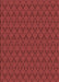 Machine Washable Transitional Red Rug, wshpat3905rd