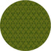 Square Patterned Dark Forest Green Rug, pat3905yw