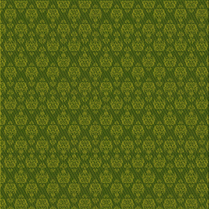 Round Patterned Dark Forest Green Rug, pat3905yw