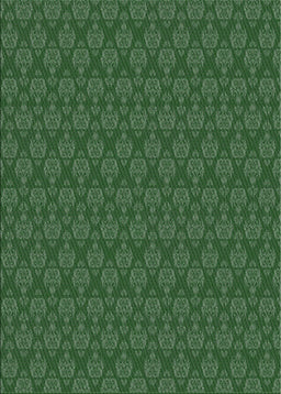Patterned Deep Emerald Green Novelty Rug, pat3905