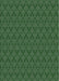 Patterned Deep Emerald Green Novelty Rug, pat3905