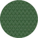 Square Machine Washable Transitional Deep Emerald Green Rug, wshpat3905