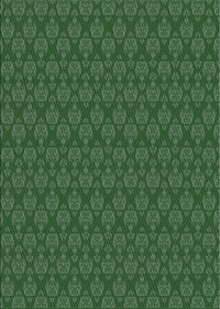 Machine Washable Transitional Deep Emerald Green Rug, wshpat3905