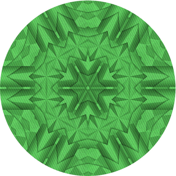 Square Patterned Green Rug, pat3906grn