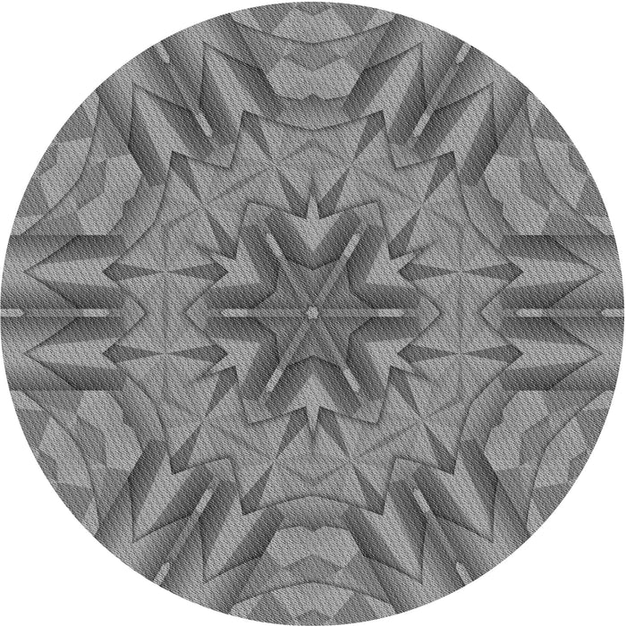 Square Patterned Ash Gray Rug, pat3906gry