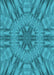 Machine Washable Transitional Dark Cyan Green Rug, wshpat3906lblu