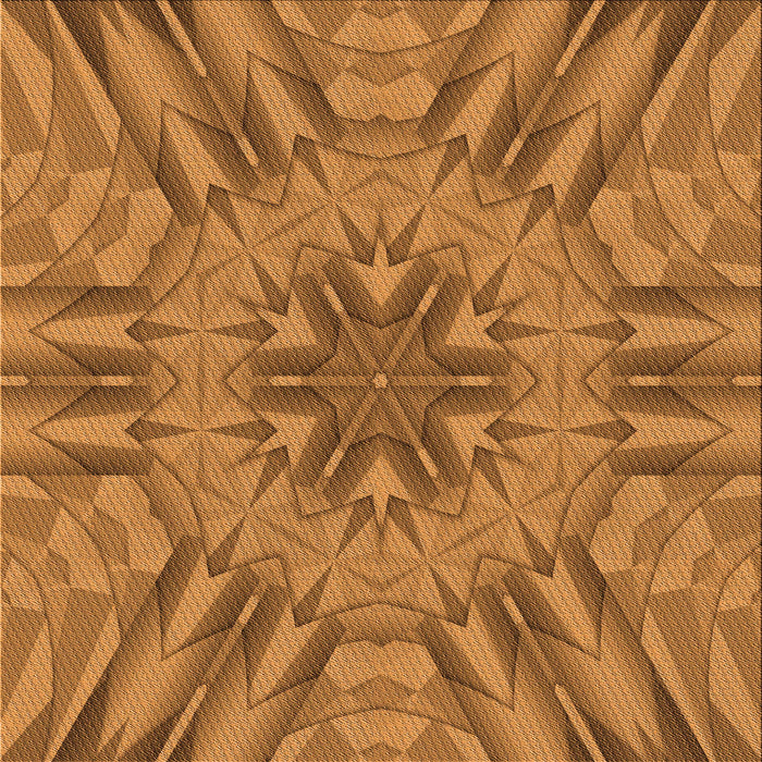 Round Patterned Mahogany Brown Rug, pat3906org