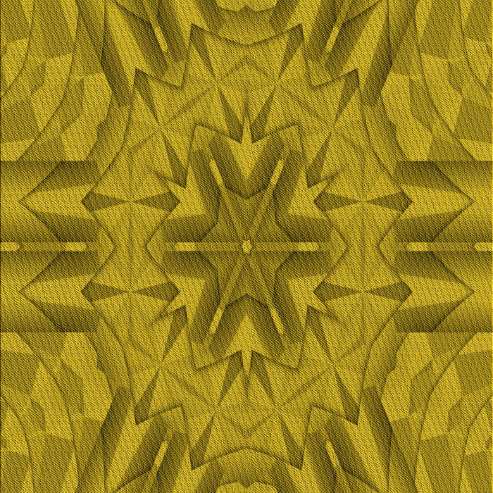 Patterned Dark Yellow Green Rug, pat3906yw