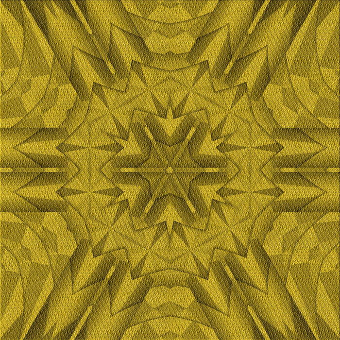 Round Patterned Dark Yellow Green Rug, pat3906yw