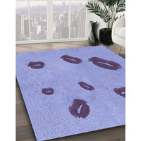 Patterned Jeans Blue Rug, pat3907blu