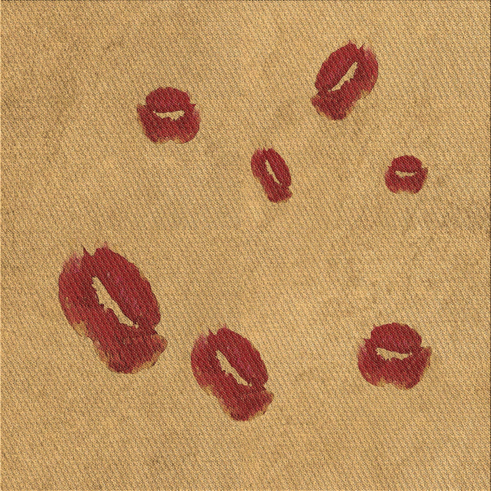 Round Patterned Orange Rug, pat3907brn