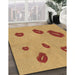 Patterned Orange Rug in Family Room, pat3907brn