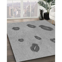 Patterned Cloud Gray Rug, pat3907gry