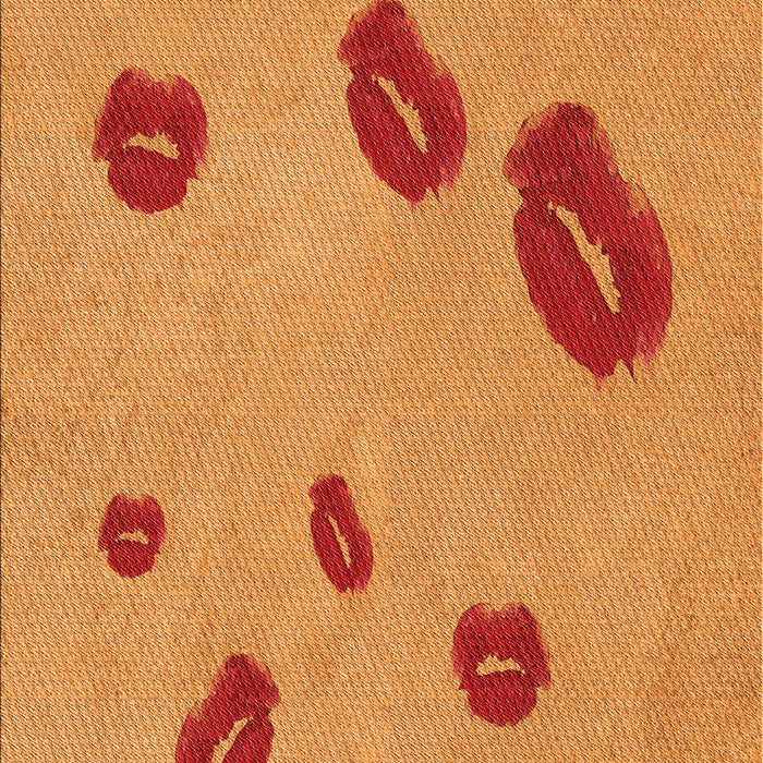 Patterned Orange Red Orange Rug, pat3907org