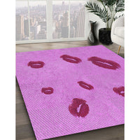 Patterned Violet Purple Rug, pat3907pur
