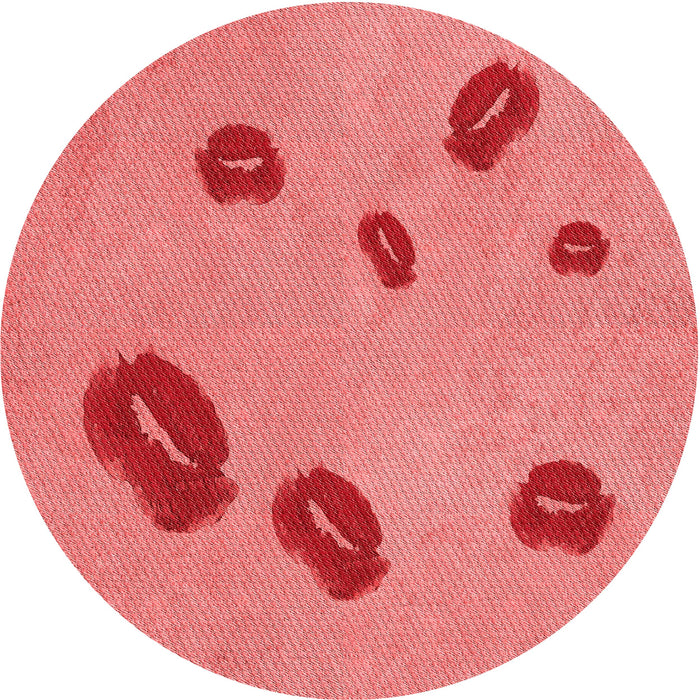 Square Patterned Fire Red Rug, pat3907rd