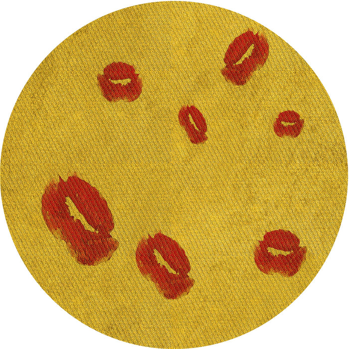 Square Patterned Orange Rug, pat3907yw