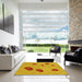 Machine Washable Transitional Orange Rug in a Kitchen, wshpat3907yw