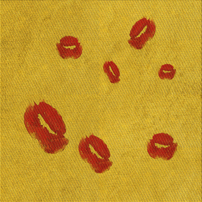 Round Patterned Orange Rug, pat3907yw