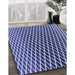 Patterned Denim Dark Blue Rug in Family Room, pat3908blu