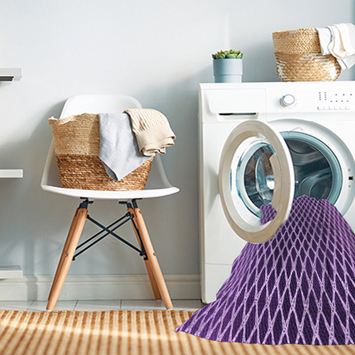 Machine Washable Transitional Violet Purple Rug in a Washing Machine, wshpat3908pur