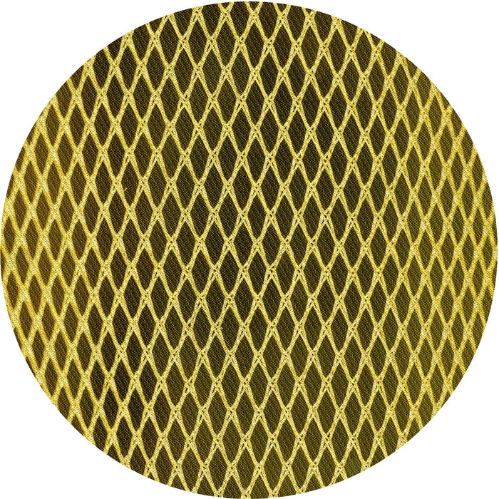 Square Patterned Golden Brown Yellow Rug, pat3908yw