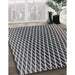 Machine Washable Transitional Gunmetal Green Rug in a Family Room, wshpat3908